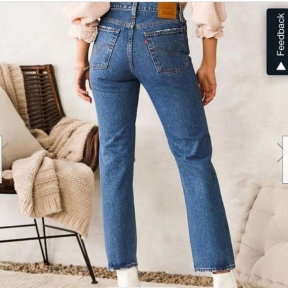 NWT Levi’s Wedgie Straight Ripped Women's Jeans - Picture 3 of 12
